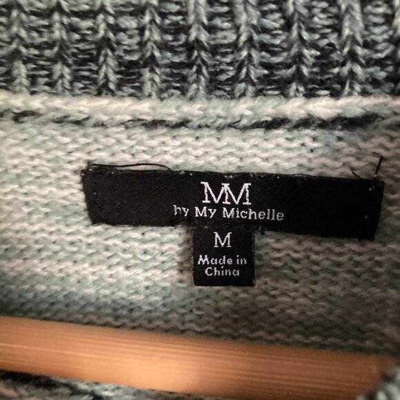 Green and White Striped Sweater - Picture 4 of 4